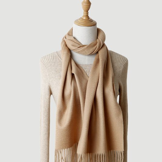 100% Wool Scarf with Tassels