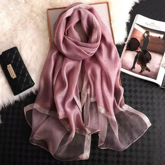Pure Silk Scarf | Lightweight Summer Wrap & Versatile Cover-Up