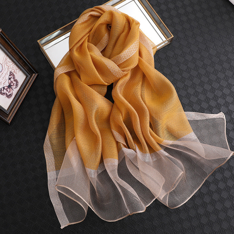 Pure Silk Scarf | Lightweight Summer Wrap & Versatile Cover-Up