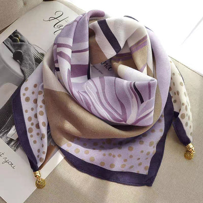 The Magnetic Clasp Square Scarf | Premium Fiber Blend