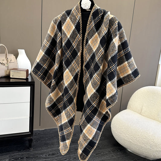 Soft-touch Windproof Wrap for Women in Solid & Plaid Colors