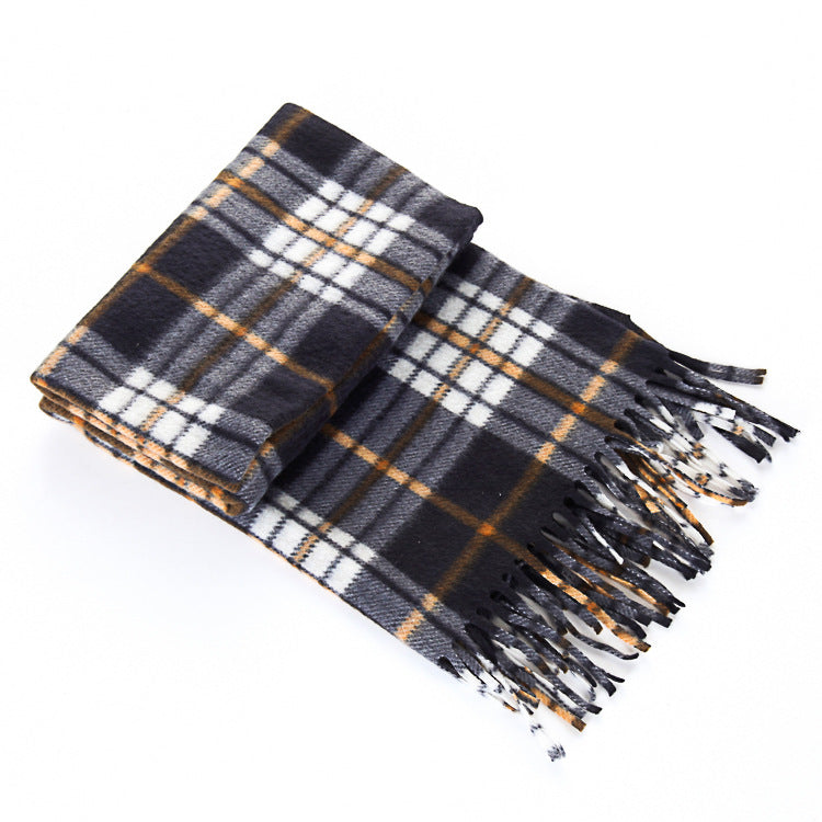 Women's Plaid Velvet Scarf