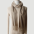 100% Wool Scarf with Tassels