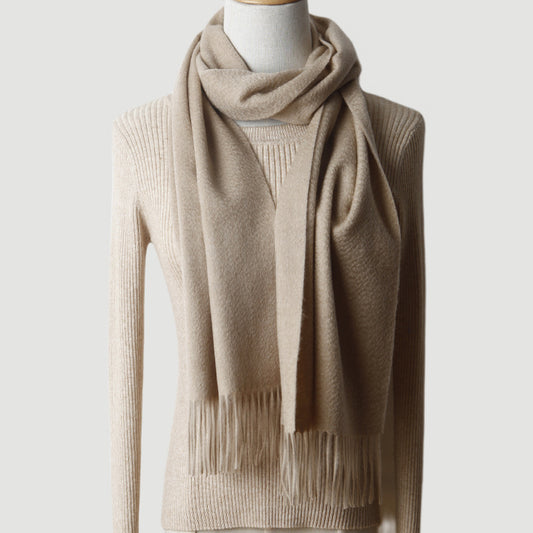 100% Wool Scarf with Tassels