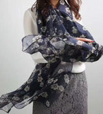 100% Mulberry Silk Chiffon Scarf | Ideal for Summer