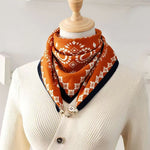 The Magnetic Clasp Square Scarf | Premium Fiber Blend