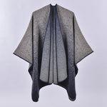 Women's Oversized Plaid Floral Patterned Shawl