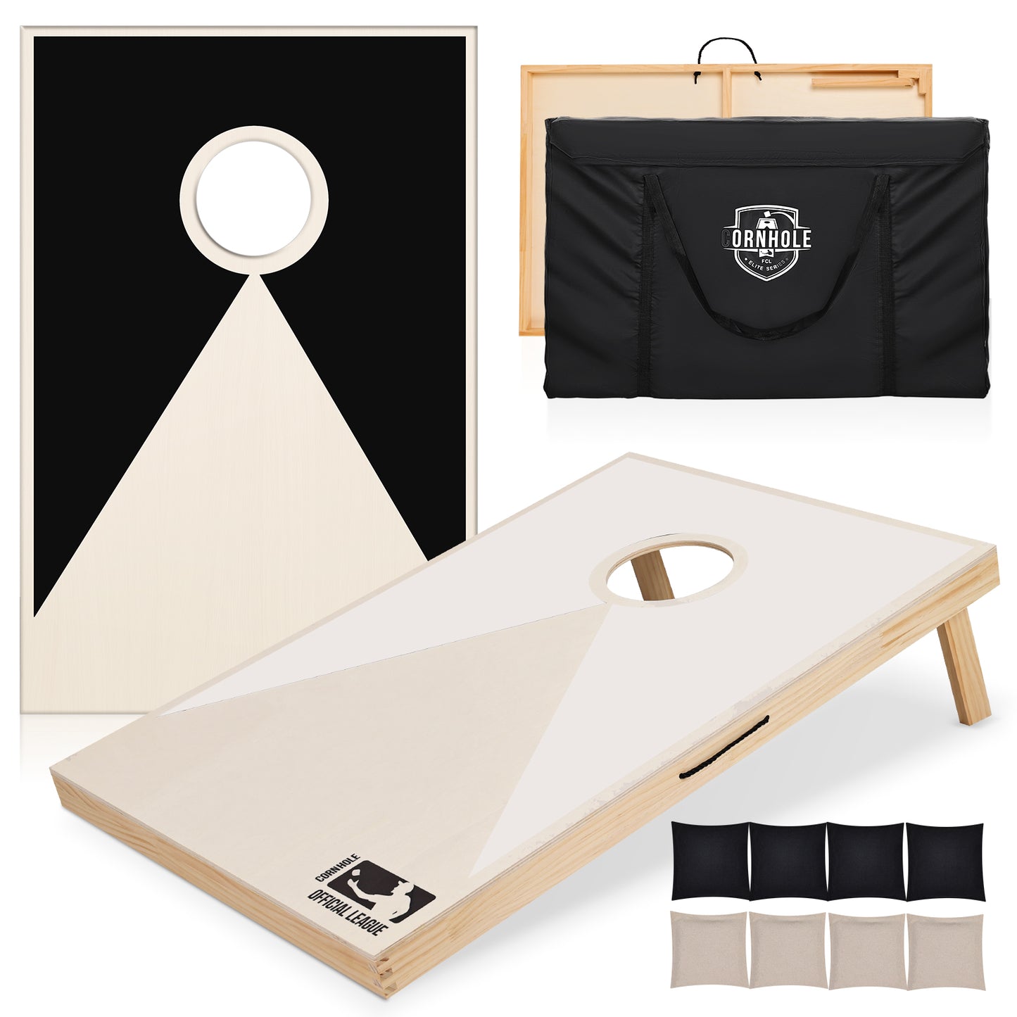 Official Tournament-Size Cornhole Set with All-Weather Bags & Case