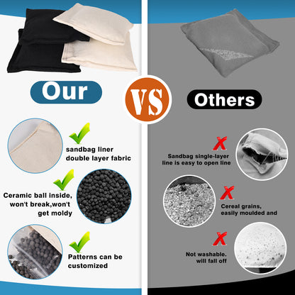 Official Tournament-Size Cornhole Set with All-Weather Bags & Case