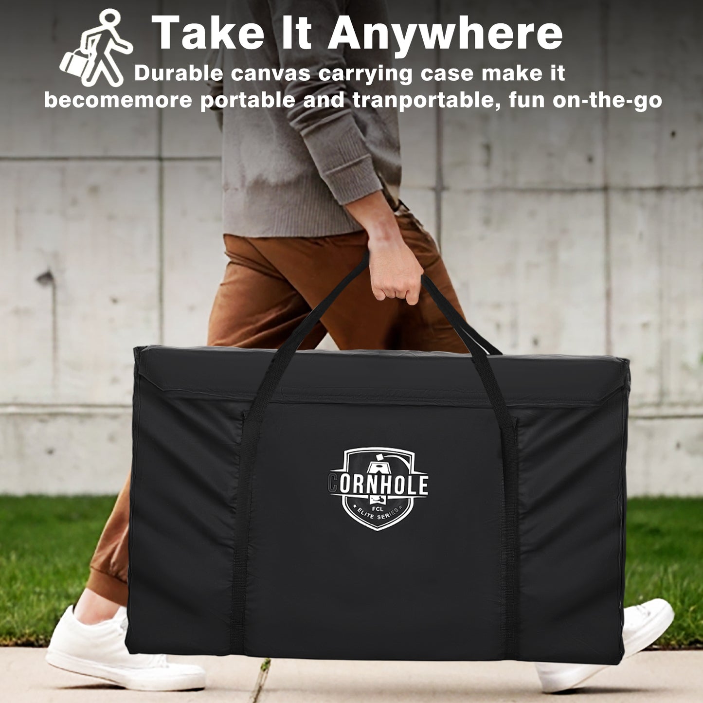 Official Tournament-Size Cornhole Set with All-Weather Bags & Case