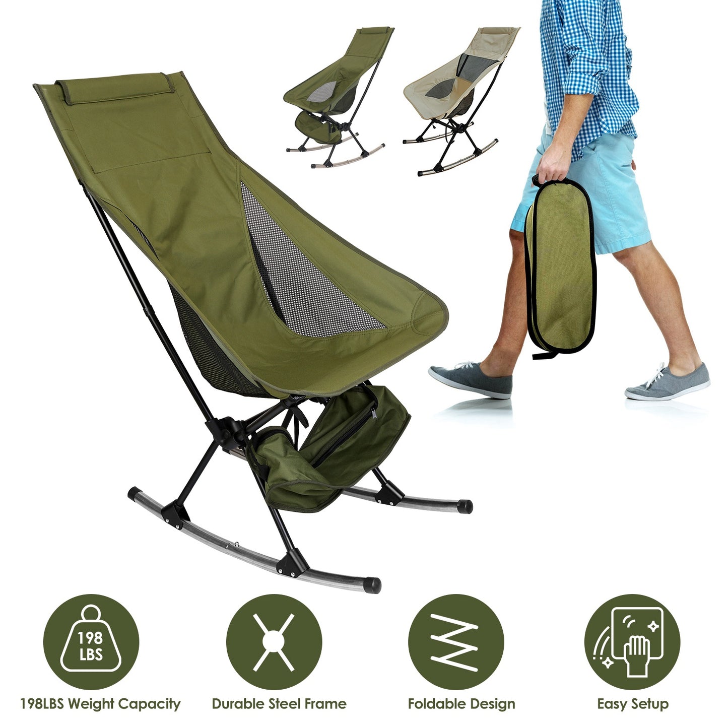 The Nomad Rocker | Portable Folding Chair