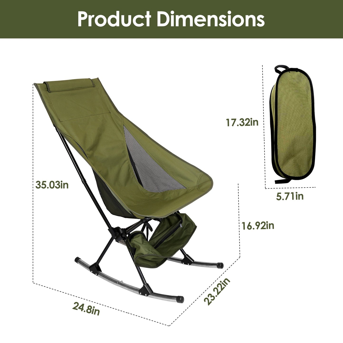 The Nomad Rocker | Portable Folding Chair