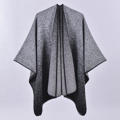 Women's Oversized Plaid Floral Patterned Shawl