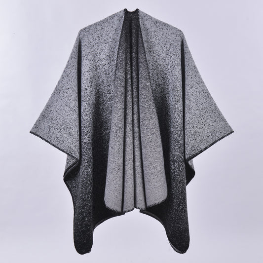 Women's Oversized Plaid Floral Patterned Shawl