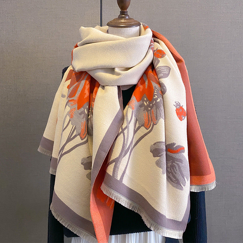 Women's Reversible & Warm Cotton Scarf