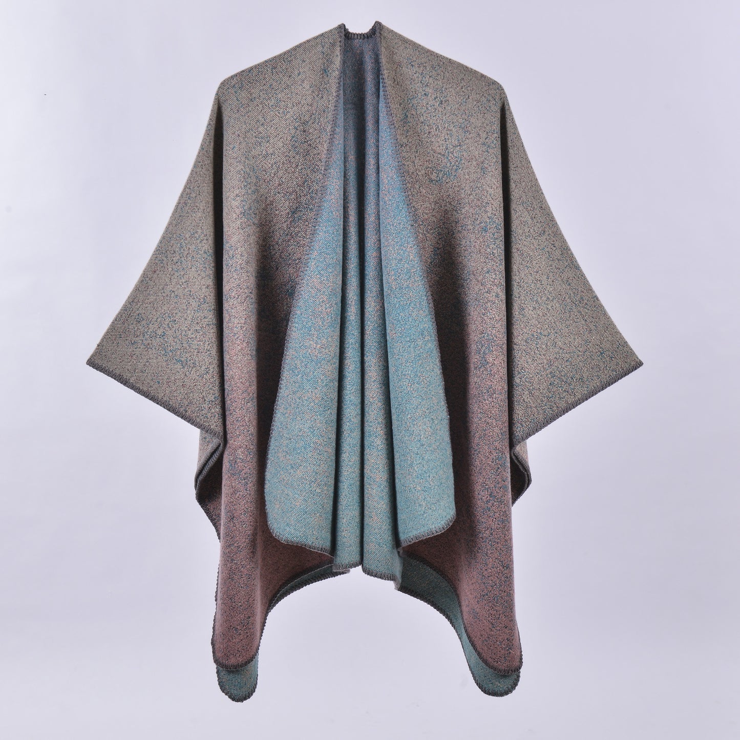 Women's Oversized Plaid Floral Patterned Shawl