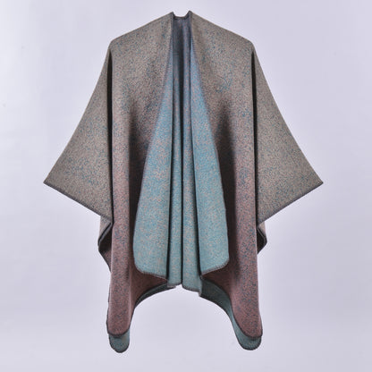 Women's Oversized Plaid Floral Patterned Shawl
