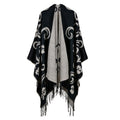 Women's Oversized Plaid Floral Patterned Shawl