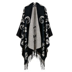 Women's Oversized Plaid Floral Patterned Shawl