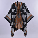 Women's Oversized Plaid Floral Patterned Shawl