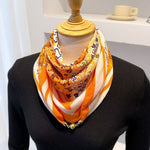 The Magnetic Clasp Square Scarf | Premium Fiber Blend