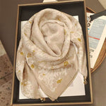 The Magnetic Clasp Square Scarf | Premium Fiber Blend