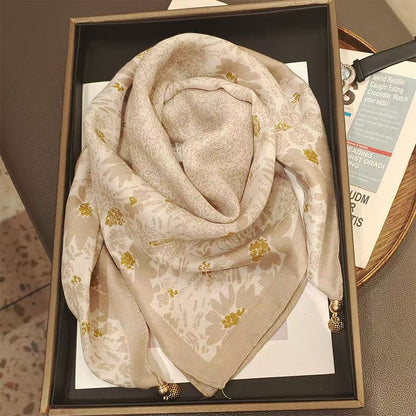 The Magnetic Clasp Square Scarf | Premium Fiber Blend