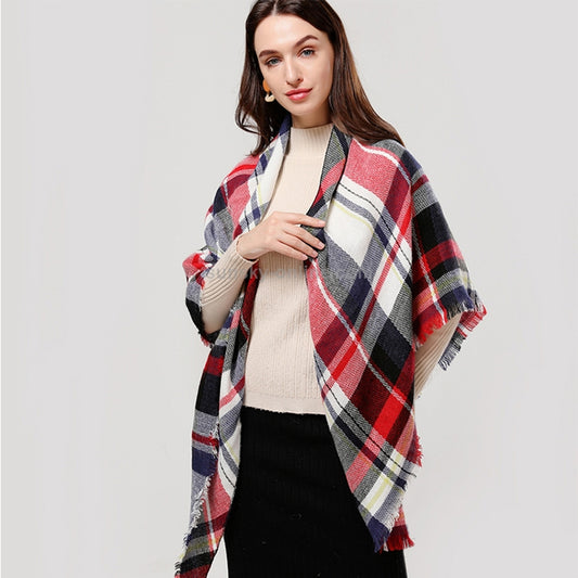 Glencairn Oversized Tartan Shawl with Tassel Detail