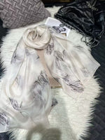 100% Mulberry Silk Chiffon Scarf | Ideal for Summer