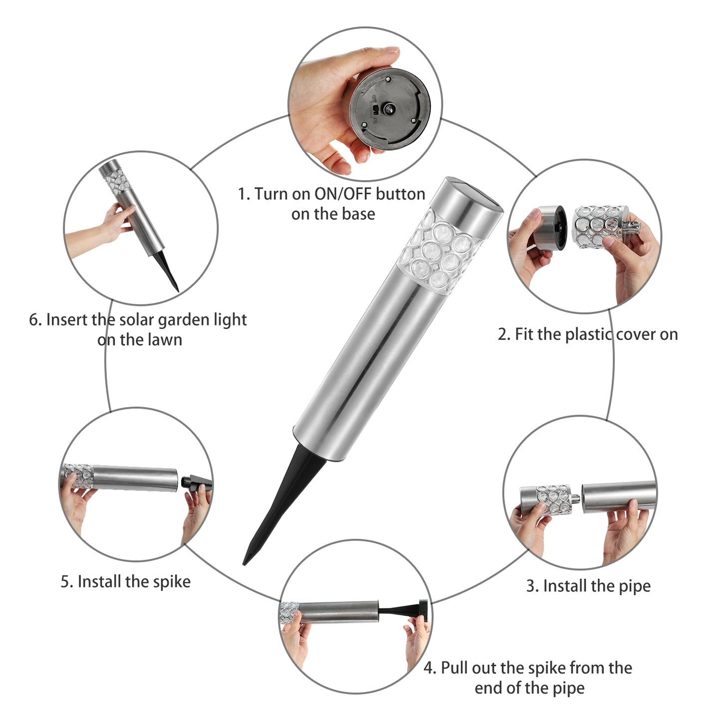 Aura Solar Path Lights - Set of 6