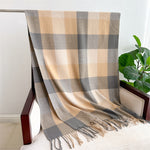 Women's Insulated Geometric Plaid Scarf
