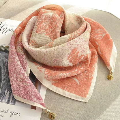 The Magnetic Clasp Square Scarf | Premium Fiber Blend