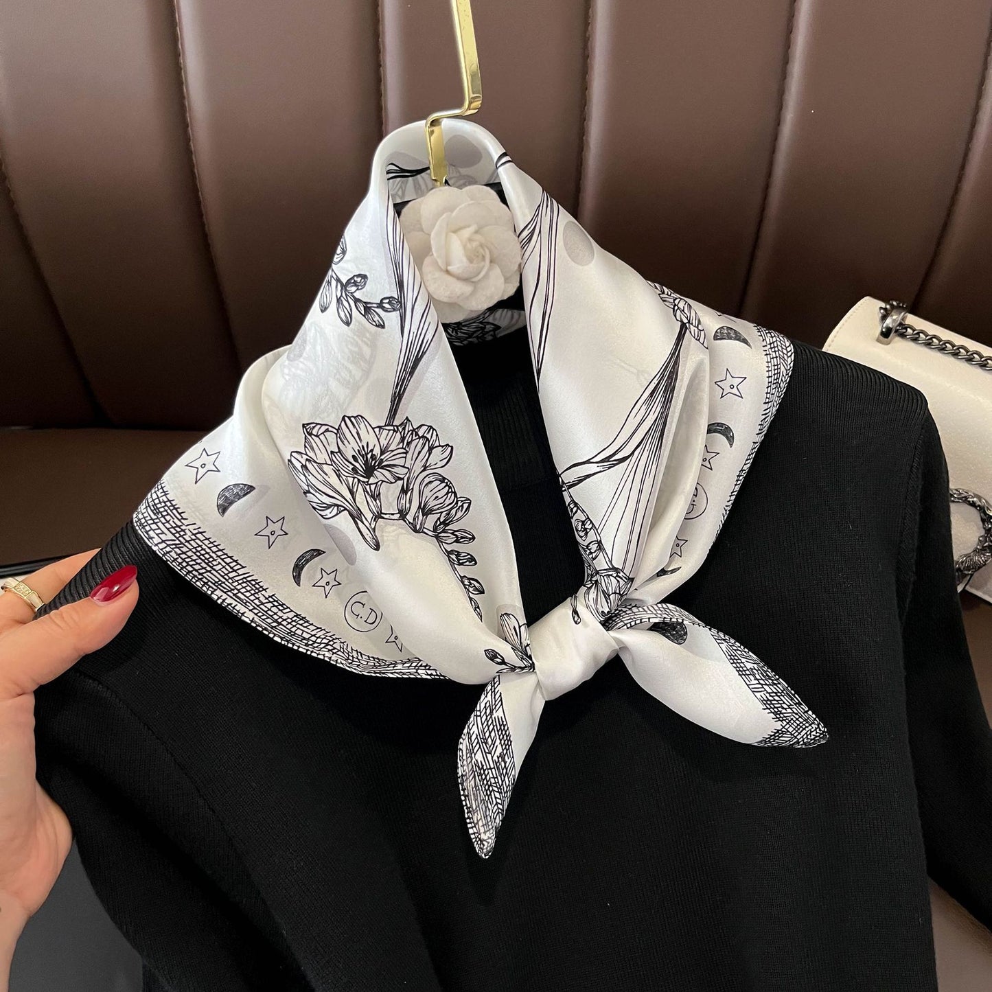 100% Mulberry Silk Versatile Square Scarf