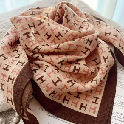 The Magnetic Clasp Square Scarf | Premium Fiber Blend