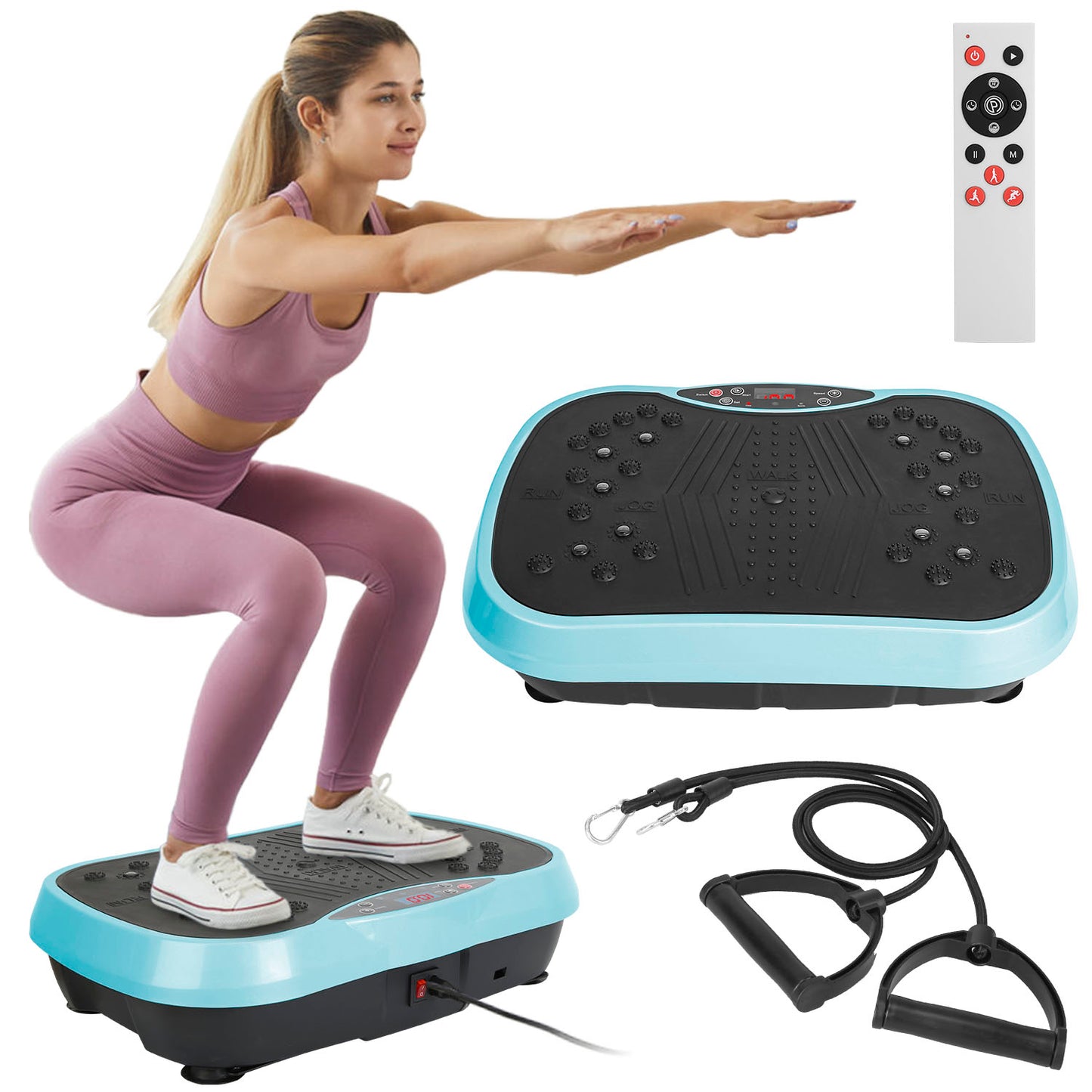 Full Body Workout Vibration Platform with Resistance Bands