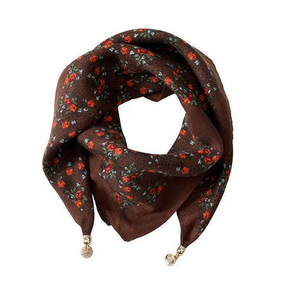 The Magnetic Clasp Square Scarf | Premium Fiber Blend