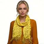 Solara Crinkle Shawl Scarf | Premium Fiber Blend | Versatile Wrap