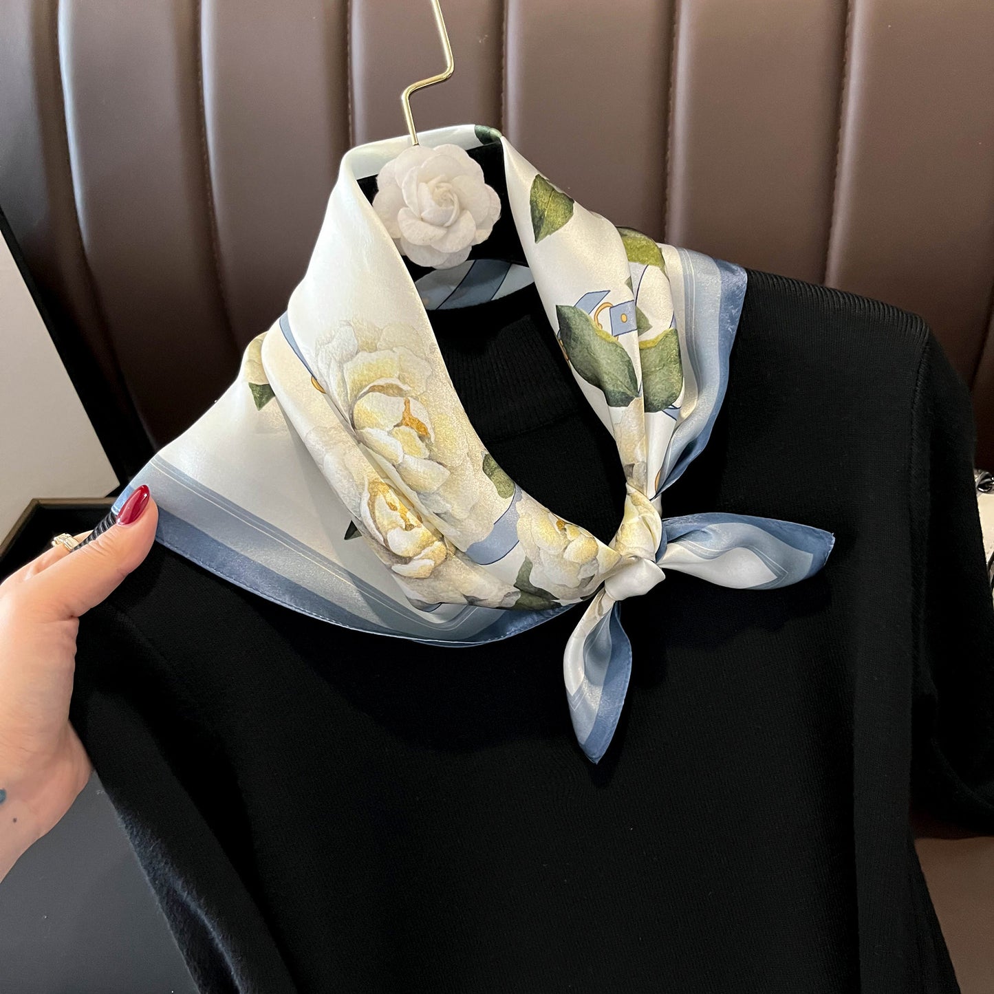 100% Mulberry Silk Versatile Square Scarf
