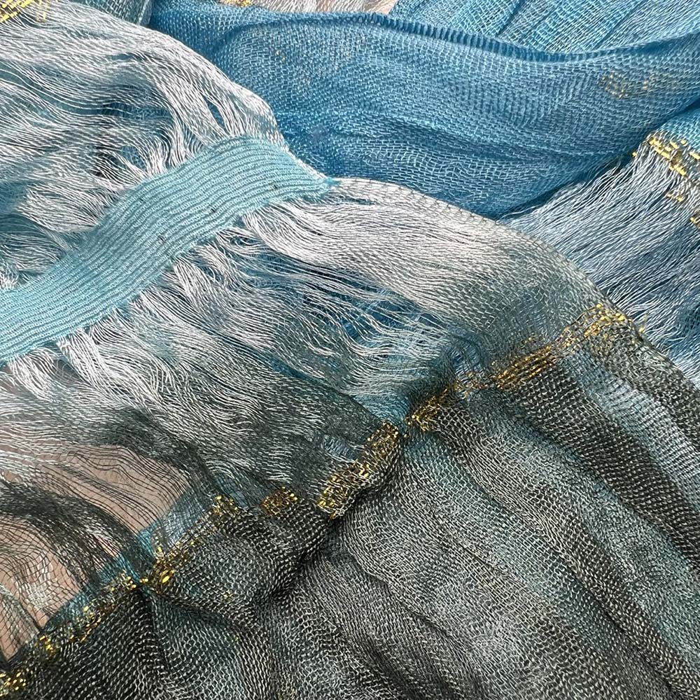 Aura Skinny Wrap Scarf with Iridescent Shimmer