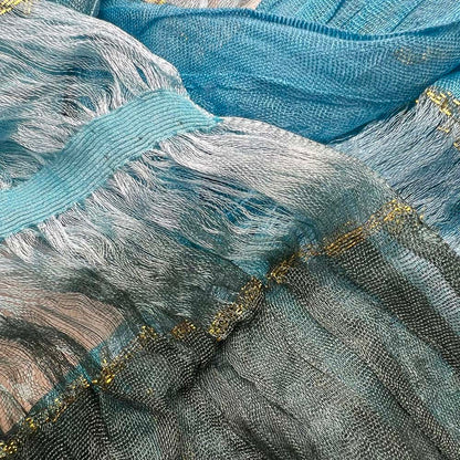 Aura Skinny Wrap Scarf with Iridescent Shimmer