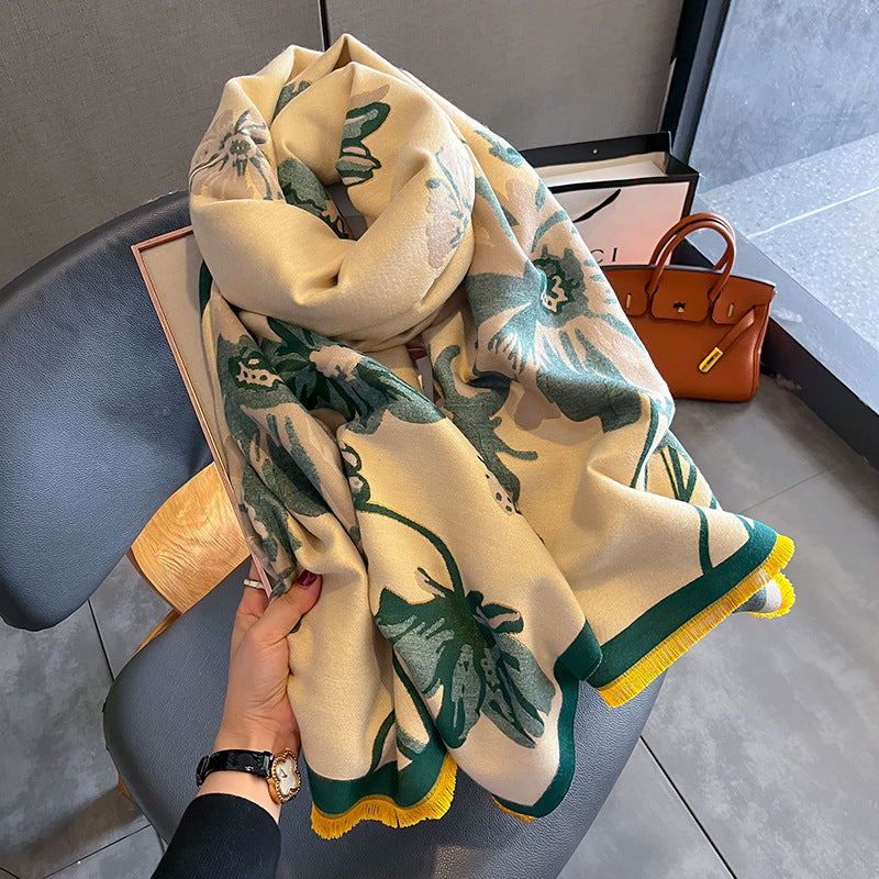 Women's Reversible & Warm Cotton Scarf