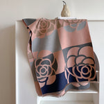 Soft Geometric Floral Scarf for Women