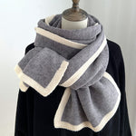 Insulated Knit Scarf for Women in Solid Colors