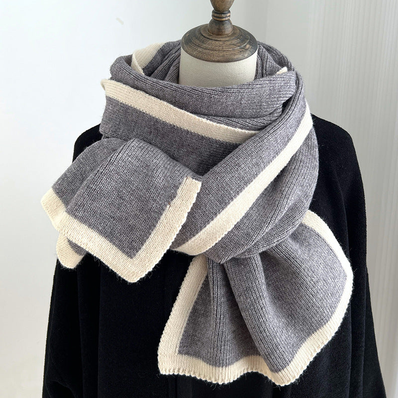 Insulated Knit Scarf for Women in Solid Colors