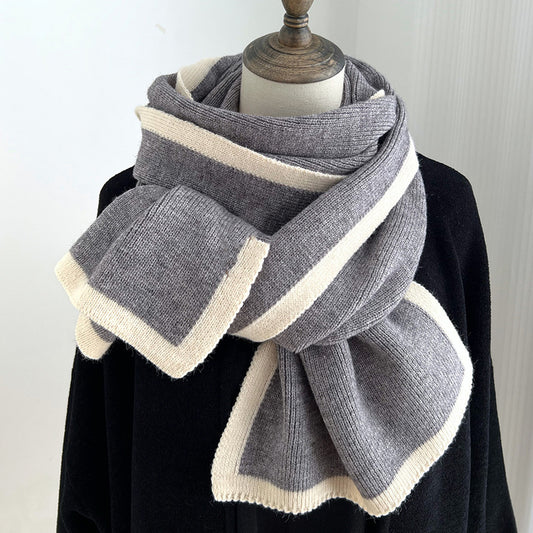 Insulated Knit Scarf for Women in Solid Colors