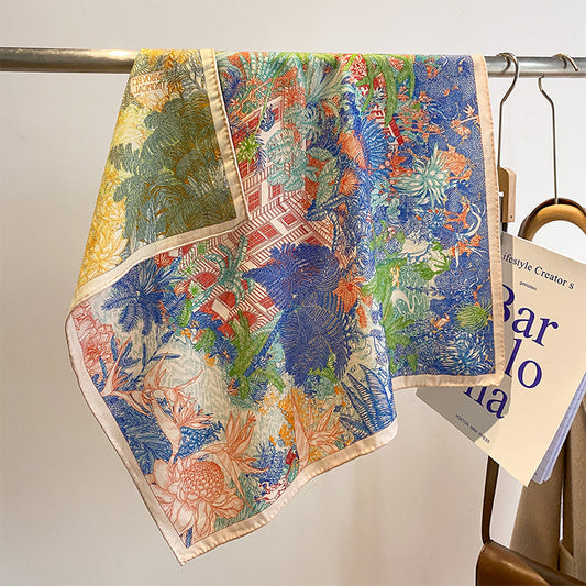 Reversible Silk Square Scarf - The Ultimate Travel & Everyday Wrap
