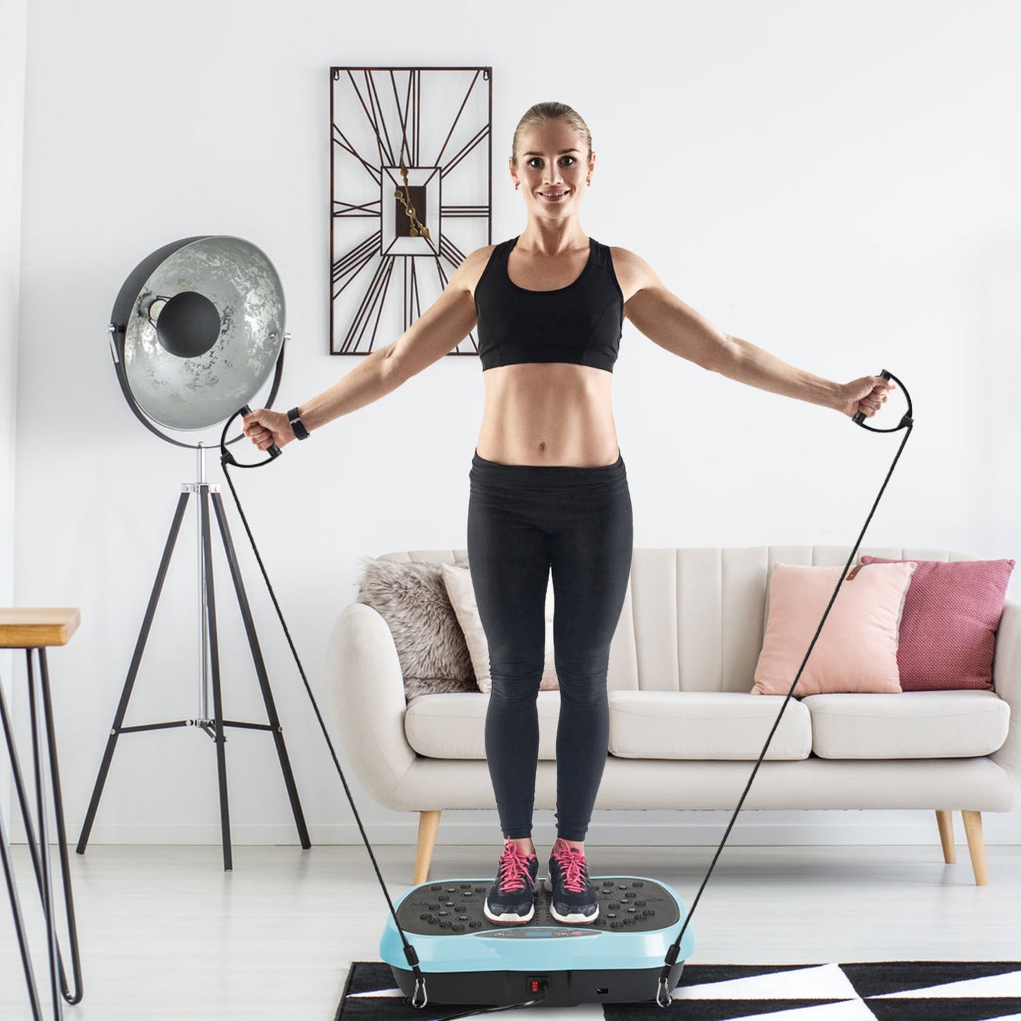 Full Body Workout Vibration Platform with Resistance Bands