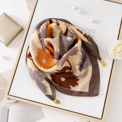 The Magnetic Clasp Square Scarf | Premium Fiber Blend