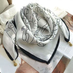 The Magnetic Clasp Square Scarf | Premium Fiber Blend