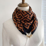 The Magnetic Clasp Square Scarf | Premium Fiber Blend